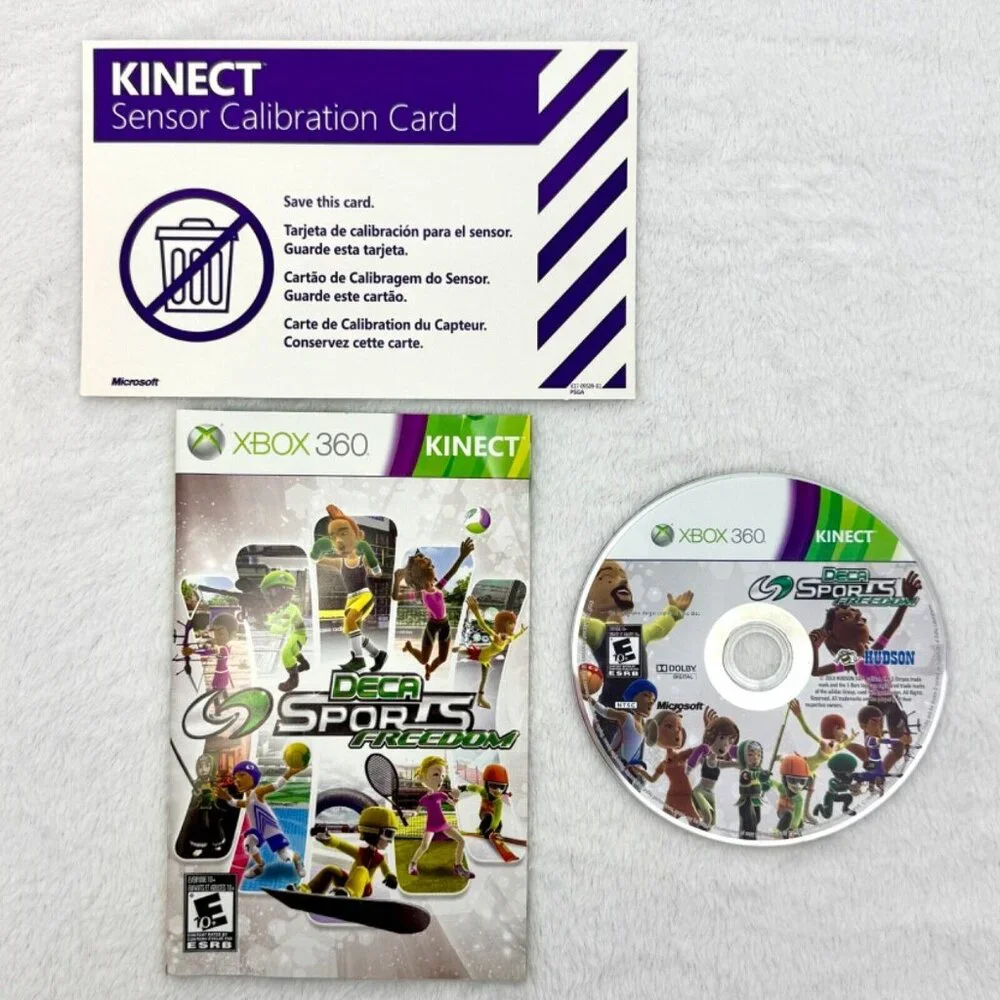 XBOX 360 Kinect Sports Game 3 Disc Bundle Sports Deca Sports Adventure